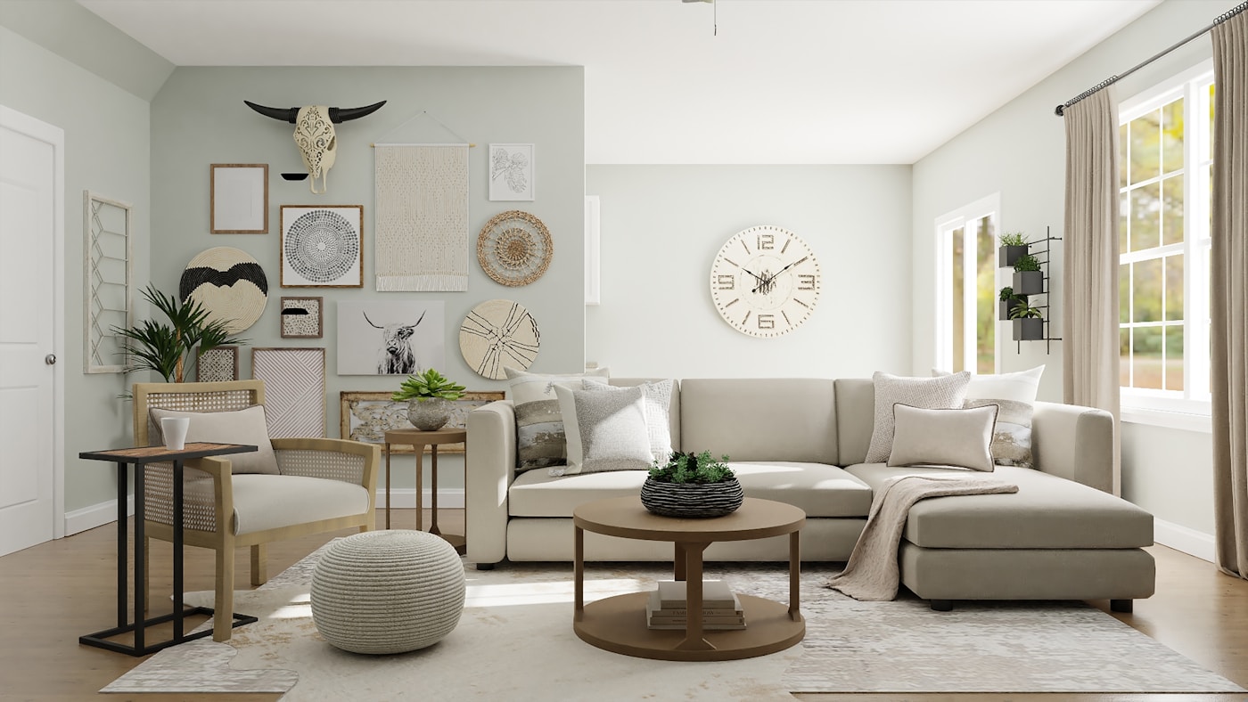 Calm sitting room with plants